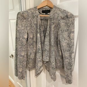 BLANK NYC White/Black Drape Jacket